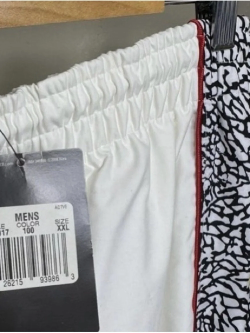 Jordan 3 White Tracksuit with Red Accents and Elephant Print